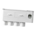 thumbnail image 4 of GUOOL Porte-brosse à Dents Mural Multifonction Distributeur Automatique de Dentifrice 4 Tasses Gris, 4 of 9