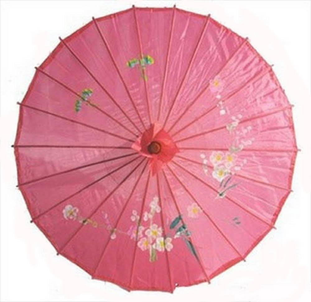 83cm Dia Medium Chinese Floral Parasol Geisha Umbrella