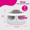thumbnail image 3 of Bumbo Floor Seat Lite Combo – Portable Baby Booster Chair with Tray, Floor Seat for Feeding and Playtime, Extra Legroom for Bigger Babies, Combo, 3 of 5
