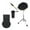 balck, variant on MERIGLARE Drum Pad Set 12 inch with Snare Drum Stand Silicone Portable with Drumsticks balck