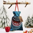 thumbnail image 6 of Fuzoiu Cartoon Cute Shark Print Christmas Gift Bag,Burlap Gift Bag with Drawstring Closure & Hang Tag,Perfect for Holidays, Birthdays, and Special Occasions-Medium, 6 of 7