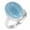 Angelite, variant on 925 Sterling Silver Ring For Women - Men Blue Chalcedony Gemstone Silver Ring Size 12.5 Boho Silver Ring Size 12.5 Easter Gift For Mom Gemstone 925 Silver Jewelry