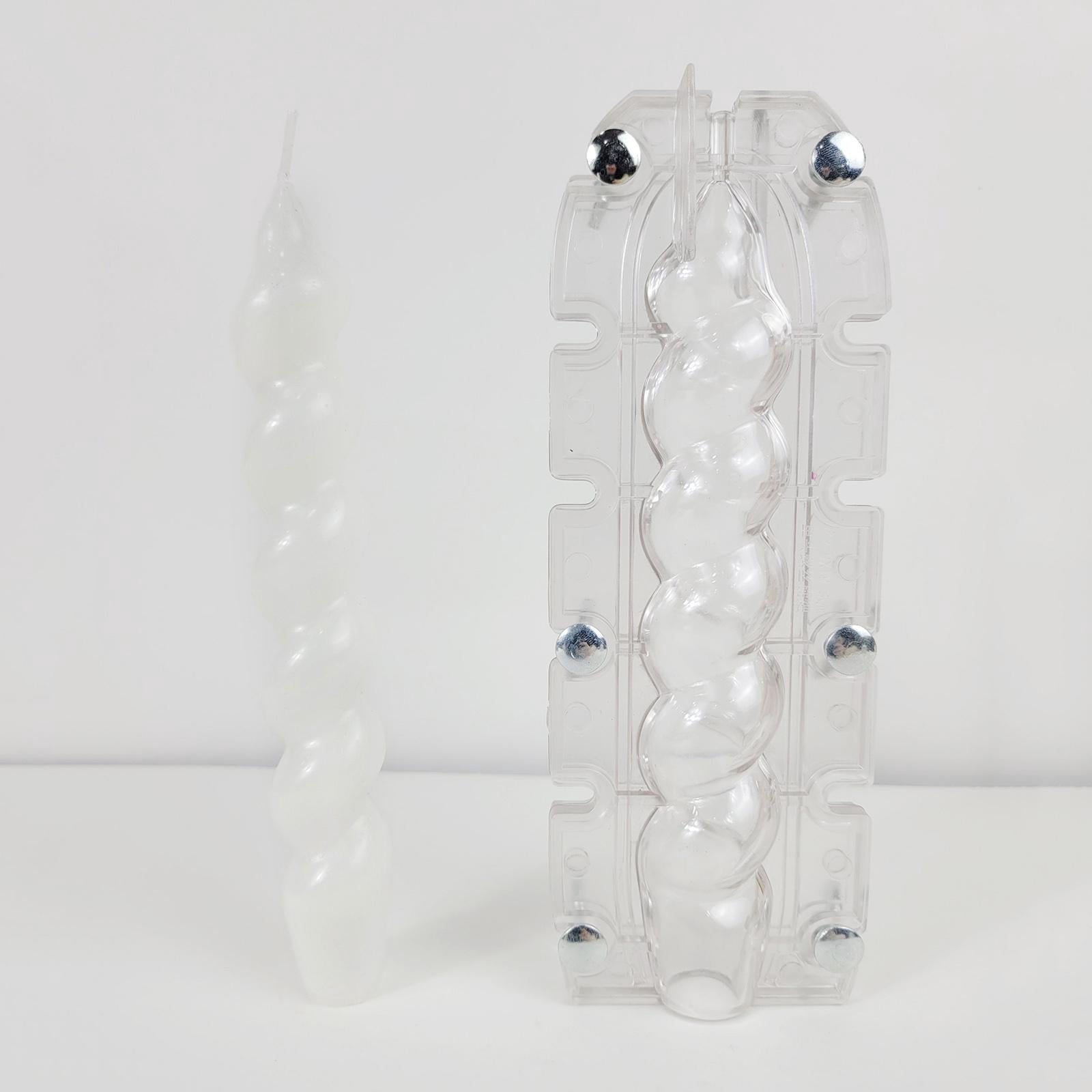 GUOOL Plastic Candles Transparent Candles Manufacture, Soap DIY Conical Candles Supplies for Sailings Perfumad - Transparent, 19.3x2CM
