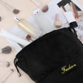thumbnail image 4 of Unique Bargains 1 Pc Portable Drawstring Makeup Bag Black Velvet, 4 of 6