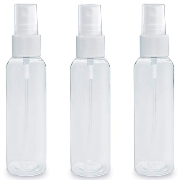 60ml/2oz Plastic Fine Mist Small Spray Bottle, Empty Portable Sprayer Bottle for Liquids, Travel Size (Pack of 3)
