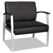 Alera metaLounge Series Bariatric Guest Chair, 31" x 26" x 33.63", Black Seat/Black Back, Silver Base -ALEML2219