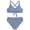 Light Blue*, variant on OSOLU Children Girls Swimsuit Sets Solid Color Adjustable Straps Bikini 2 Piece Beach Pool Swimwear Comfortable Fashion Vacation Bathing Suit
