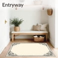 thumbnail image 3 of ODIKA 8'x10' Machine Washable Non-Slip Area Rug, Paisley Flourish Design with Ornamental Border Accents High Traffic Rug with Pad, Black, 541689, 3 of 8