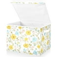 thumbnail image 2 of Pretty pastel floral pattern Foldable Kids Toy Chest with Flip-Top Lid, Collapsible Fabric Toy Storage Organizer/Bin/Box/Basket/Trunk for Toddler, 2 of 5