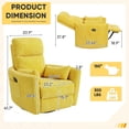 thumbnail image 7 of Furmax 360° Swivel Recliner Power Massage Rocker Chair Adult Glider Rocker with 2 Comfy Pillows for Nursery,Corduroy Yellow, 7 of 7