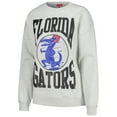 thumbnail image 2 of Women's Mitchell & Ness Heather Gray Florida Gators Oversized Logo Lightweight Pullover Sweatshirt, 2 of 4
