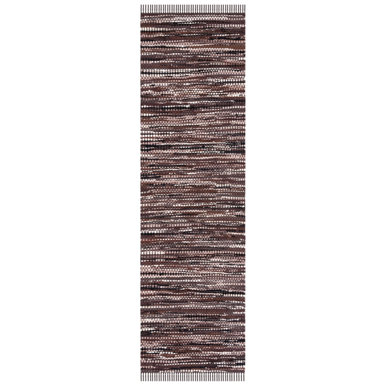 SAFAVIEH Montauk Renae Distressed Area Rug, Brown/Ivory, 8' x 10'