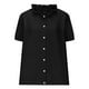 thumbnail image 5 of Blusa de trabajo,Blusa de encaje con botones para mujer, cuello redondo, manga 3/4, poliéster, ideal para uso diario, sopatenor, 5 of 9