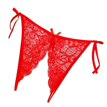 Womens Sexy Panties Women s Bikini Underwear Sheer Panty Red High Waist Shorts One Size