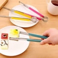 thumbnail image 3 of VONTER Stainless Steel Barbecue Clip, Kitchen Cooking Tongs, Korean Style Food Tongs with Heat Resistant Handle, for Kitchen Outdoor Barbeque Salad Fish Thick Steak 2pcs, 3 of 8