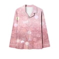 thumbnail image 4 of BLVB Womens Casual Pajama Sets Printed Long Sleeve Button down Shirts and Pants 2 Piece Outfits Plus Size Sleepwear Pjs, 4 of 4