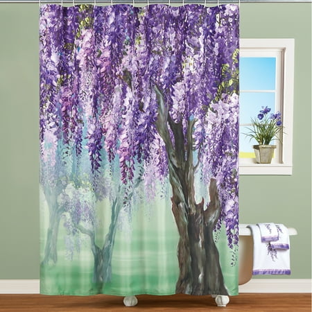 Collections Etc Shades Of Purple Lilac Wisteria Tree Shower