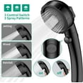 thumbnail image 2 of HEROBAI High Pressure Shower Head with Handheld, Water Saving Shower Head with Stop Button and 3 Modes, Detachable RV Shower Head with Hose and Self-Adhesive Bracket (Black), 2 of 7