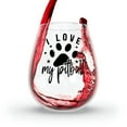 thumbnail image 6 of I Love My Pit Bull Stemless Wine Glass, 6 of 6
