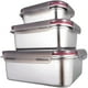 thumbnail image 1 of Elección ecológica, recipientes para alimentos de acero inoxidable sin BPA, mejore su preparación de comidas con un diseño a prueba de fugas, almacenamiento apilable para ahorrar espacio, disfrute de, 1 of 6