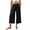 Black, variant on Women's Wide Leg Palazzo Lounge Capri Pants with Pockets High Waist Cropped Yoga Casual Pajama Pants