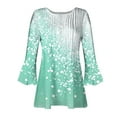 thumbnail image 5 of Women Spring Tops Womens Tops Plus Size Tall Women's 3/4 Sleeve T Shirts Womens Blouses Spring New Arrivals Gifts, 5 of 5