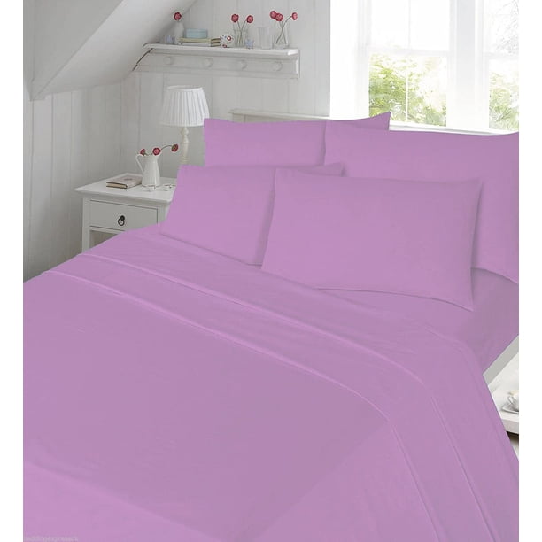 Cama individual franela Juego de Funda Nórdica Púrpura 100% Algodón Ropa de Cama Invierno