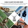 thumbnail image 3 of 8pcs Wire Rope Cable Clips Stainless Steel Wire Rope Clamps Fasteners for 2-3mm Steel Wire, 3 of 9