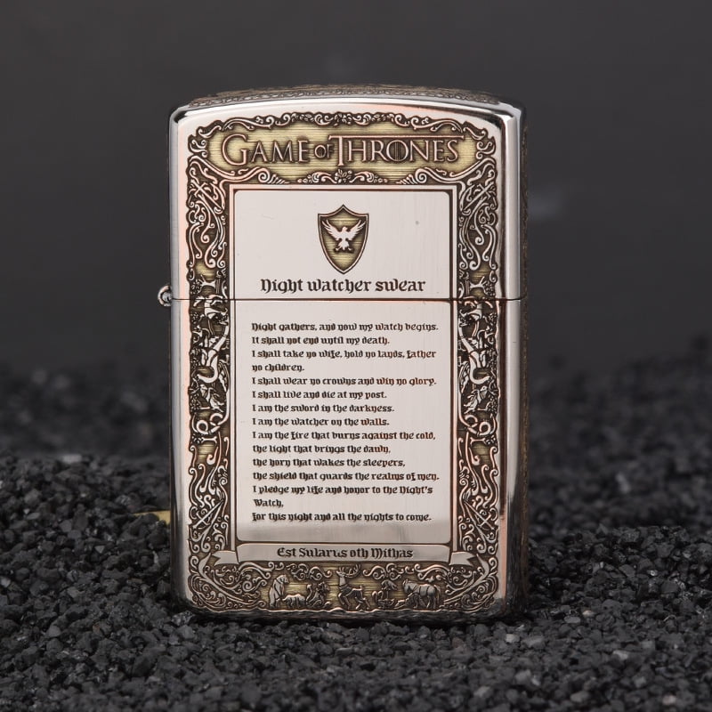 902 bright chrome laser pattern lighter men's personalized trendy windproof lighter wholesale,【JD】冰与火