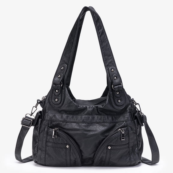 Sunyuer Y2K Gothic Handbag for Women, Shoulder Bag PU Leather Punk Purses Bags