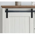 thumbnail image 6 of 47.64" H Farmhouse 5 Drawers Dresser, Tall Dresser 5 Chest of Drawers with Sliding Barn Door, Wooden Storage Organizer Cabinet Chest of Drawer for Closet for Living Room, Hallway (White), 6 of 9