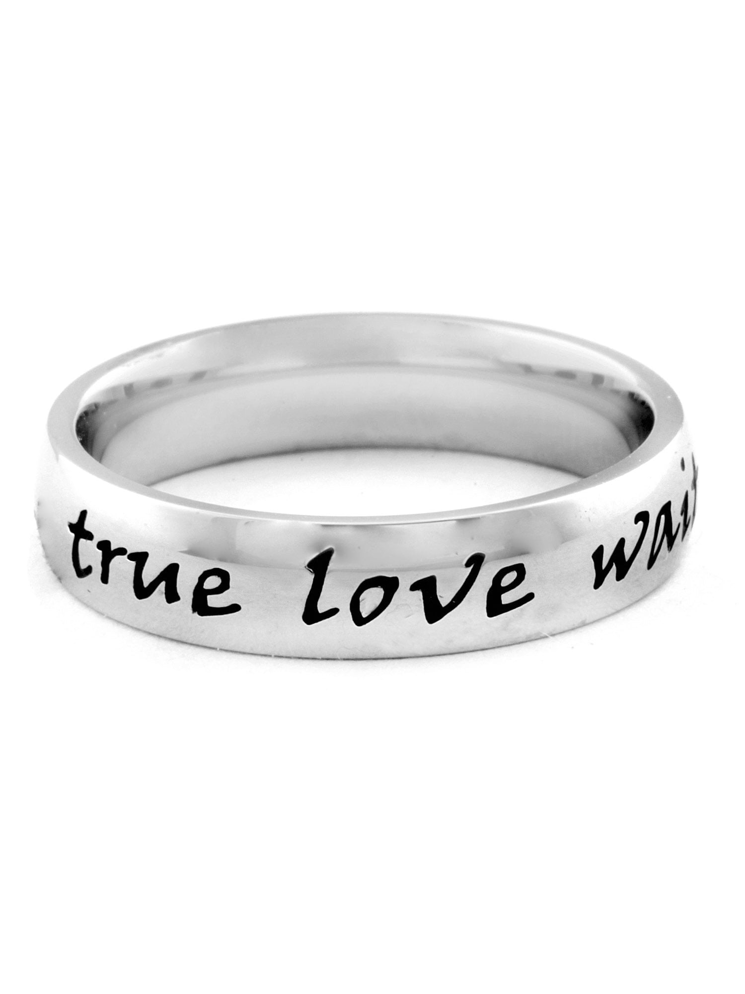 True Love Waits Ring, Sterling Silver Thin Band for Girls – North