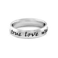 thumbnail image 3 of ELYA Jewelry Women's 'True Love Waits' Script Stainless Steel Ring, 3 of 4