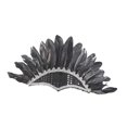 thumbnail image 4 of Diadema de plumas, tocado de Acción de Gracias, disfraz para niños, banda para el cabello, decoración india negro, 4 of 9