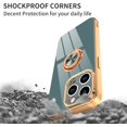 thumbnail image 4 of for Gray iPhone 15 Pro Max Case with Ring Holder Kickstand [with Magnetic] Soft TPU Bumper, Glitter Gold Electroplated Cover Full Camera Protective Phone Case for iPhone 15 Pro Max 2023, 4 of 13