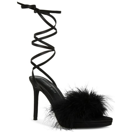 

Madden Girl Womens Excitee Feather Tie Up Heels