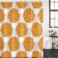 thumbnail image 2 of Orange Dahlia Shower Curtain, Waterproof Shower Curtains for Bathroom, Farmhouse Abstract Gray Floral Flowers Washable Fabric Bathtub Curtain Set Bath Decor with 12 Hooks Long 72"x84", 2 of 8