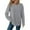 Gray, variant on hotojiny Womens Shirts Casual Crew Neck Long Sleeve Tunic Tops Solid Color Athletic Workout Tees Lightweight Knit Pullover