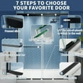 thumbnail image 4 of Glide 50-54 in. W x 70 in. H Sliding Glass Shower Doors Frame in Black,Clear Tempered Glass, 4 of 22