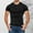 Black, variant on Admvng Muscle Shirts for Men Casual Fashion Solid Color Round Neck Short Sleeved Slim Fit Athletic Shirts S-3XL