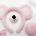 thumbnail image 7 of Yvsxxv 1Set Pink Bear Ear Nose Tail Bow Tie Headband Party Accessories, 7 of 7