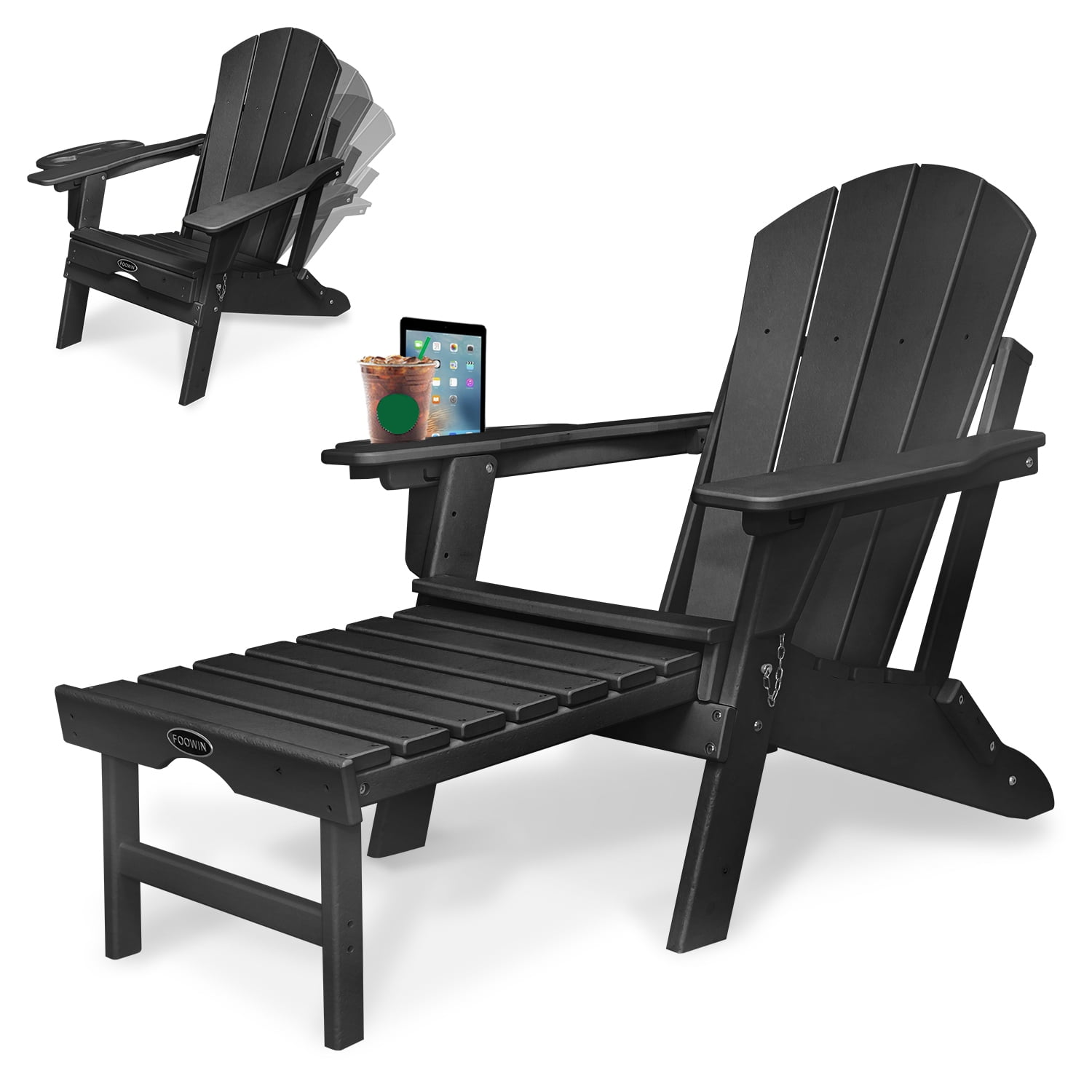 Adjustable Backrest Adirondack Chair,Folding Adirondack Chair with
