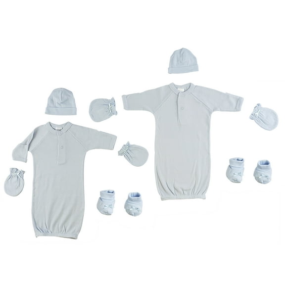 Preemie Boys Gowns, Caps, Booties and MIttens - Preemie