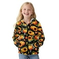thumbnail image 3 of Xixirimido Pumpkins Sunflower Fall Leaf Printed Hoodies for Girls Boys Zip Up Hoodie Sweatshirt Teen Lightweight Fall Winter Jacket Casual Long Sleeve Pullover Top for 9-11 Years, 3 of 7