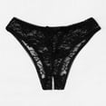 thumbnail image 3 of Open Crotch Lace Panties 1Pc Women Plus Lingere Thong Floral Underwear, 3 of 8