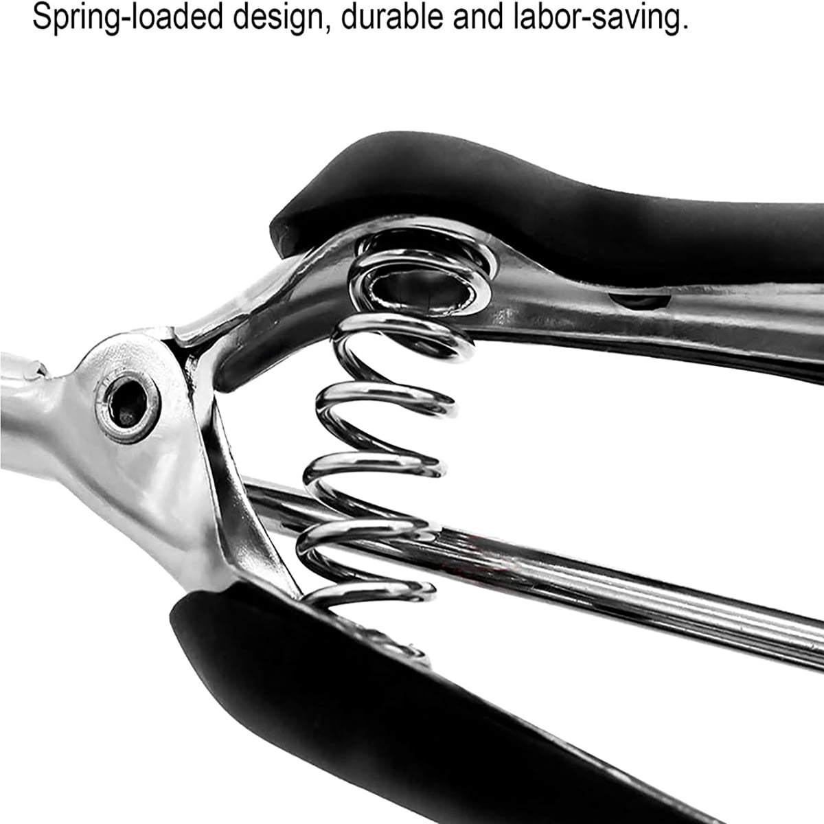 Kepooman Stainless Steel Ice Cream Scoop Set with Trigger for Cooking Baking, Set of 3, Large-Medium-Small Size, Black Kepooman Stainless Steel Ice Cream Scoop Set with Trigger for Cooking Baking, Set of 3, Large-Medium-Small Size, Black