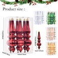 thumbnail image 3 of Christmas Ornaments Set Conical Shape Shatterproof Shine Plastic Christmas Ball Finial Drop Christmas Ornaments Xmas Hanging Pendants Christmas Tree Ornament, 3 of 9
