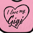 thumbnail image 4 of Inktastic I Love My Gigi in Black Chalk Heart Boys or Girls Baby Bib, 4 of 4