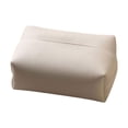 thumbnail image 4 of Funda para caja de pañuelos de piel sintética, práctico organizador de pañuelos faciales Blanco, 4 of 7