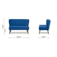 thumbnail image 6 of Artdeco Home Hollywood Velvet Loveseat Sofa, Royal Blue, 6 of 8